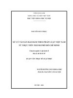 Xử lý tài sản bảo đảm theo pháp luật Việt Nam từ thực tiễn Thành phố Hồ Chí Minh