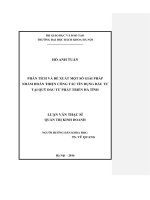 Phân tích và đề xuất một số giải pháp hoàn thiện công tác tín dụng đầu tư tại Quỹ Đầu tư phát triển Hà Tĩnh
