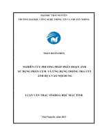 Nghiên cứu phương pháp phân đoạn ảnh sử dụng phân cụm và ứng dụng trong tra cứu ảnh dựa vào nội dung 