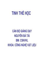 GIAO TRINH   HINH THAI HINH HOC VA CAU TRUC TINH THE 