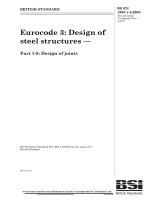 Tiêu chuẩn Châu Âu EC3: Kết cấu thép phần 1.8: Thiết kế liên kết (Eurocode3 BS EN1993 1 8 e 2005 Design of steel structures part 1.8: Design of joints)