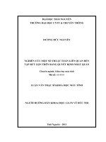 Nghiên cứu một số thuật toán liên quan đến tập rút gọn trên bảng quyết định nhất quán 