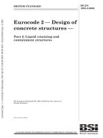 Tiêu chuẩn Châu Âu EC2 phần 3: Thiết kế bể chứa (Eurocode2 BS EN1992 3 e 2006 Design of concrete structures part 3: Liquid retaining and containment structure)