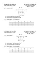 đề thi môn toán kinh tế lần 1