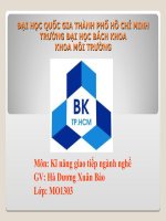 THUYẾT TRÌNH KY NANG GIAO TIEP NGANG NGHE 