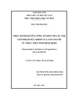 Thực hành quyền công tố đối với các tội phạm xâm phạm sức khỏe của con người từ thực tiễn tỉnh bình định 