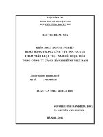 Kiểm soát doanh nghiệp hoạt động trong lĩnh vực độc quyền theo pháp luật Việt Nam từ thực tiễn Tổng công ty Cảng hàng không Việt Nam