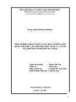 MỘT SỐ BIỆN PHÁP NÂNG CAO CHẤT LƯỢNG LÀM QUEN VỚI CHỮ CÁI CHO TRẺ MẪU GIÁO  5 ĐÊN 6 TUỔI  TẠI TRƯỜNG MẦM NON NGA THÁI