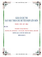 giáo án DẠY HỌC THEO CHỦ ĐỀ TÍCH HỢP LIÊN MÔN TÌM HIỂU VỀ ĐỊA PHƯƠNG THƯỜNG TÍN- MẢNH ĐẤT – CON NGƯỜI –TRUYỀN THỐNG - ĐỔI MỚI THÔNG QUA CHỦ ĐỀ THỐNG KÊ – TOÁN 7.doc