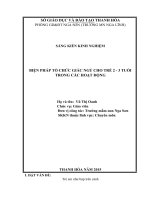 SKKN Giải pháp giúp trẻ mầm non từ 2-3 tuổi có giấc ngủ ngon