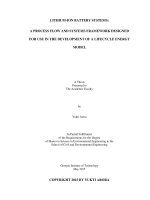 Lithium-Ion Battery Systems: A Process Flow And Systems Framework Designed For Use In The Development Of A Lifecycle Energy Model