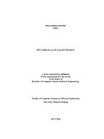 A thesis submitted in fulfilment of the requirements for the award  of the degree of Bachelor of Computer Science (Software Engineering)