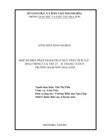 SKKN mầm non: Một số biện pháp nhằm phát huy tính tích cực hoạt động của trẻ 25 – 36 tháng trường mầm non Nga Giáp”