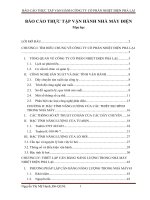 BÁO CÁO THỰC TẬP VẬN HÀNH NHÀ MÁY ĐIỆN