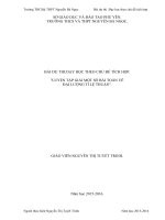 DẠY HỌC THEO CHỦ ĐỀ TÍCH HỢP toán 7 LUYỆN TẬP GIẢI MỘT SỐ BÀI TOÁN VỀ ĐẠI LƯỢNG TỈ LỆ THUẬN.