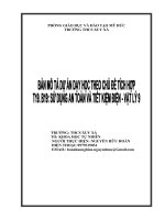 tích hợp dạy học vật lý 9 bài19  sử DỤNG AN TOÀN và TIẾT KIỆM điện 