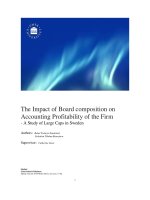 The Impact of Board composition on Accounting Profitability of the Firm - A Study of Large Caps in Sweden