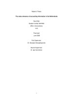 The value relevance of accounting information in the Netherlands