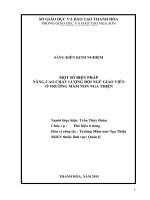 Quan ly MN MỘT SỐ BIỆN PHÁP NÂNG CAO CHẤT LƯỢNG ĐỘI NGŨ GIÁO VIÊN  Ở TRƯỜNG MẦM NON NGA THIỆN