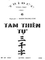 Tam Thiên Tự (Tác giả Đoàn Trung Cỏn) bản in năm 1959