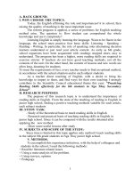 SKKN tiếng anh: Practicing Reading Skills effectively for the 8th students in Nga Thuy Secondary School