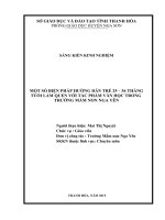 Một số biện pháp hướng dẫn trẻ 25 đến 36 tháng tuổi  làm quen tác phẩm văn học