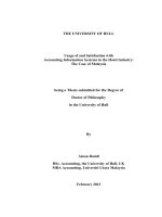 Usage of and Satisfaction with  Accounting Information Systems in the Hotel Industry: The Case of Malaysia