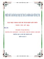 DẠY học THEO CHỦ đề TÍCH hợp LIÊN môn tìm HIỂU về địa PHƯƠNG THƯỜNG tín  MẢNH đất – CON NGƯỜI –TRUYỀN THỐNG   đổi mới THÔNG QUA CHỦ đề THỐNG kê – TOÁN 7 