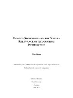 Family Ownership And The Value- Relevance Of Accounting Information