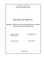 Nghiên cứu nhân tố ảnh hưởng đến hành vi tiêu dùngcủa khách hàng trong sử dụng điện năng