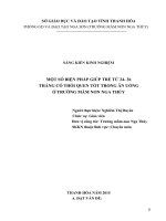 MỘT SỐ BIỆN PHÁP GIÚP TRẺ TỪ 24 đến 36  THÁNG CÓ THÓI QUEN TỐT TRONG ĂN UỐNG  Ở TRƯỜNG MẦM NON NGA THỦY