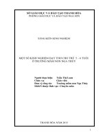MỘT SỐ KINH NGHIỆM DẠY THƠ CHO TRẺ  5 ĐẾN  6 TUỔI  Ở TRƯỜNG MẦM NON NGA THỦY