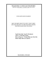 Quan ly MN MỘT SỐ BIỆN PHÁP TỔ CHỨC THỰC HIỆN  CHUYÊN ĐỀ BẢO VỆ MÔI TRƯỜNG TRONG  TRƯỜNG MẦM NON THỊ TRẤN