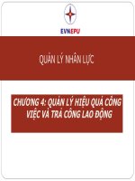 Quản lý hiệu quả công việc và trả công lao động