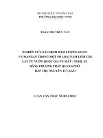 Nghiên cứu xác định hàm lượng selen và mangan trong một số loài nấm linh chi lấy từ vườn quốc gia pù mát  nghệ an bằng phương pháp quang phổ hấp thụ nguyên tử ( AAS)  
