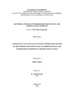 Comparative Analysis Of Accounting Information Systems Of The Netherlandsand Gungary In Order To Reveal The Possibilities Of Improvingthe Gungarian System