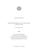 Exploring Management Accounting Change in ERP Context