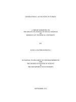 A Thesis Submitted To The Graduate School Of Social Sciences Of Middle East Technical University