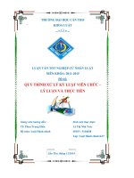 Quy trình xử lý kỷ luật viên chức lý luận và thực tiễn
