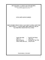 MỘT SỐ BIỆN PHÁP NÂNG CAO CHẤT LƯỢNG GIÚP TRẺ MẪU GIÁO 4 ĐẾN  5 TUỔI CHƠI TRÒ CHƠI XÂY DỰNG TẠI TRƯỜNG MẦM NON NGA THÁI