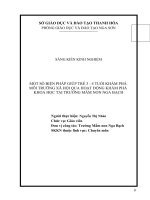 MỘT SỐ BIỆN PHÁP GIÚP TRẺ 3 ĐẾN 4 TUỔI KHÁM PHÁ  MÔI TRƯỜNG XÃ HỘI QUA HOẠT ĐỘNG KHÁM PHÁ  KHOA HỌC TẠI TRƯỜNG MẦM NON NGA BẠCH