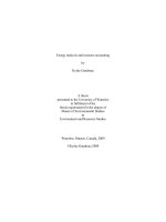 A thesis presented to the University of Waterloo in fulfilment of the thesis requirement for the degree of Master of Environmental Studies in Environment and Resource Studies