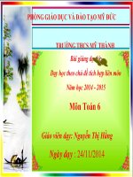 dạy học tích hợp liên môn toán 6 bài làm QUEN với số NGUYÊN âm 