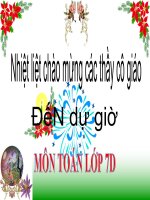 Tích hợp kiến thức môn toán và vật lý vào giảng dạy toán 7 bài Một số bài toán về đại lượng tỉ lệ nghịch” môn Toán 7..doc
