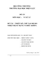 THIẾT KẾ, CHẾ TẠO BỘ ĐO NHIỆT ĐỘ SỬ DỤNG VI ĐIỀU KHIỂN