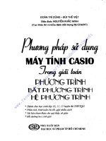 Phương pháp sử dụng máy casio trong giải phương trình, bất phương trình, hệ phương trình 
