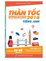 thần tốc luyện đề trung học phổ thông quốc gia môn tiếng anh năm 2017 PHẦN 1