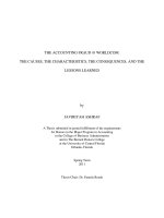 The Accounting Fraud @ Worldcom: The Causes, The Characteristics, The Consequences, And The Lessons Learned