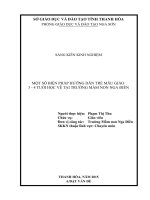 MỘT SỐ BIỆN PHÁP HƯỚNG DẪN TRẺ MẪU GIÁO  3 ĐÊN 4 TUỔI HỌC VẼ TẠI TRƯỜNG MẦM NON NGA ĐIỀN