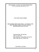 Một số biện pháp giúp trẻ 24 đến 36 tháng tuổi học tốt hoạt động âm nhạc